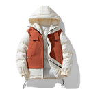 Couple's Winter Cotton-padded Coat Japanese Stitching Hooded Jacket