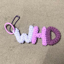 Wool Crochet Letter Pendant Keychain Kit