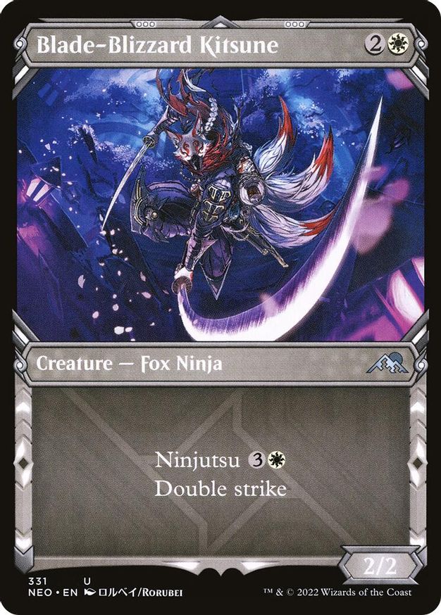 Blade-Blizzard Kitsune (Showcase) | 331 | Kamigawa: Neon Dynasty