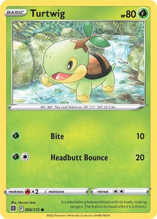 Turtwig 006/172 - SWSH09 Brilliant Stars Reverse Holofoil