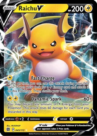 Raichu V 045/172 - SWSH09 Brilliant Stars Holofoil