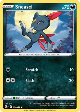 Sneasel 086/172 - SWSH09 Brilliant Stars Reverse Holofoil