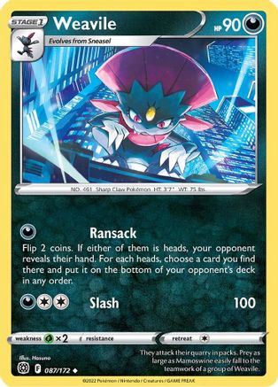 Weavile 087/172 - SWSH09 Brilliant Stars