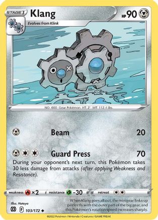 Klang 103/172 - SWSH09 Brilliant Stars Reverse Holofoil