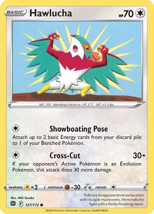 Hawlucha 127/172 - SWSH09 Brilliant Stars Reverse Holofoil