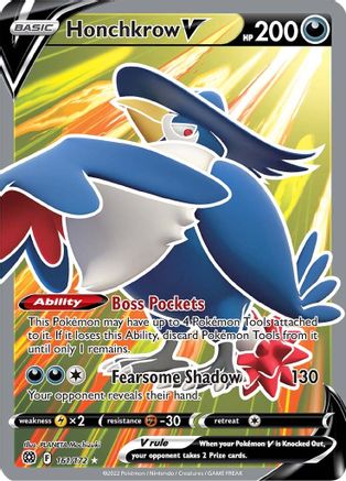 Honchkrow V (Full Art) 161/172 - SWSH09 Brilliant Stars Holofoil