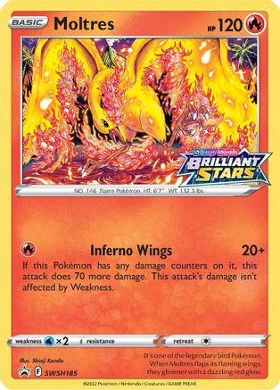 Moltres SWSH185/307 - SWSH Sword & Shield Promo Cards Holofoil