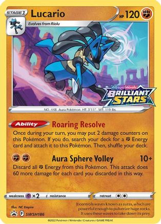 Lucario SWSH186/307 - SWSH Sword & Shield Promo Cards Holofoil