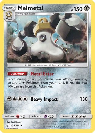 Melmetal (Cosmos Holo) 129/214 - Blister Exclusives Holofoil