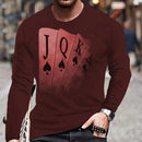 Letter Pattern 3D Digital Vintage Print Short Sleeve