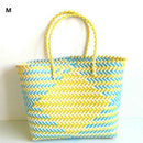 Striped Woven Beach Bag