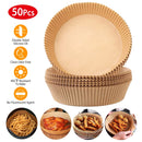 50Pcs Disposable Air Fryer Paper Liner Waterproof Non-Stick Oil-proof Parchment Paper Cooking Baking Paper  6.29in