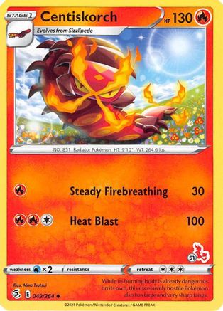 Centiskorch (# Cinderace Stamped) 049/264 - Battle Academy 2022