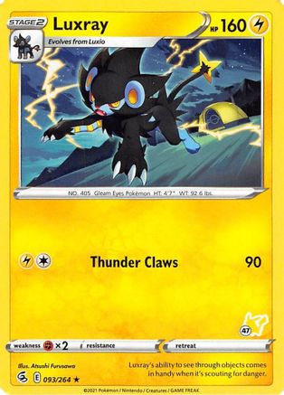 Luxray (# Pikachu Stamped) 093/264 - Battle Academy 2022
