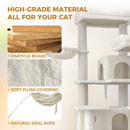 68-Inch Multi-Level Cat Tree Tower with Hammocks & Scratching Posts