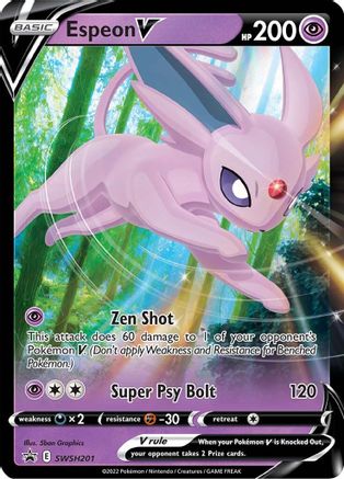 Espeon V SWSH201/307 - SWSH Sword & Shield Promo Cards Holofoil