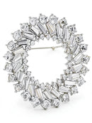 Charter Club Silver-Tone Multi-Crystal Wreath Pin