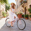 26" Beach Cruiser Bike for Women with Basket and Rear Rack