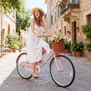 26" Beach Cruiser Bike for Women with Basket and Rear Rack