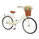 24/26 Inch Beach Cruiser Bike with Basket and Rear Rack