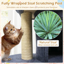 26 Inch Cat Tower with Large Padded Push Perch and Dual Condos