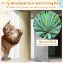 26 Inch Cat Tower with Large Padded Push Perch and Dual Condos