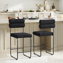 26 Inch Counter Height Bar Stools Set of 2 with Metal Frame and Footrest