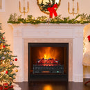 26 Inch WiFi Infrared Quartz Electric Fireplace Insert Logs Heater with Realistic Lemonwood Logs-Black