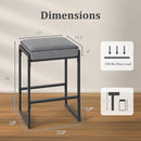 26 inch Bar Stools Set of 2 Counter Height Barstools with Faux Leather Upholstered Seat