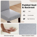 26 inch Counter Height Chairs Set of 2 with Padded Seat and Backrest-Gray