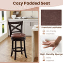 26/30 Inch Swivel Bar Stools Set of 2 Bar Chairs with Padded Seat