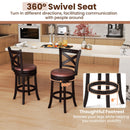 26/30 Inch Swivel Bar Stools Set of 2 Bar Chairs with Padded Seat