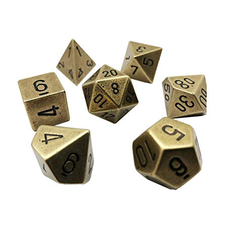 Old Brass Color Solid Metal Poly 7-Die Set