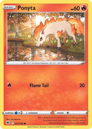 Ponyta 021/189 - SWSH10 Astral Radiance Reverse Holofoil