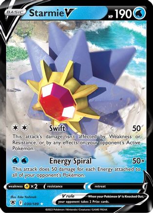 Starmie V 030/189 - SWSH10 Astral Radiance Holofoil