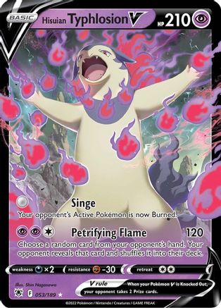 Hisuian Typhlosion V 053/189 - SWSH10 Astral Radiance Holofoil
