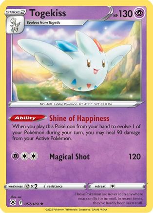 Togekiss 057/189 - SWSH10 Astral Radiance Holofoil