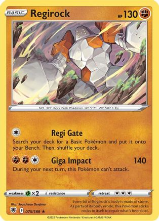 Regirock 075/189 - SWSH10 Astral Radiance