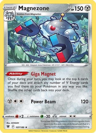 Magnezone 107/189 - SWSH10 Astral Radiance Reverse Holofoil