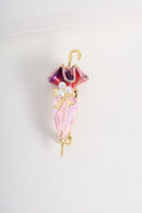Enamel Zircon Umbrella Clothing Pin