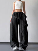 Lace-panelled Wide-leg Pants For Women