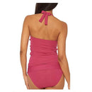 Bleu Rod Beattie Womens  Halter Tie Neck Tankini Top Pink