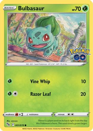 Bulbasaur 001/078 - Pokemon GO Reverse Holofoil