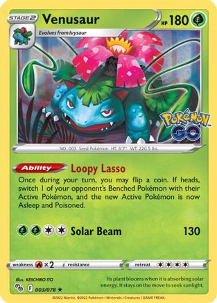 Venusaur 003/078 - Pokemon GO Holofoil