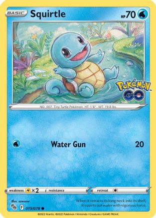 Squirtle 015/078 - Pokemon GO Reverse Holofoil