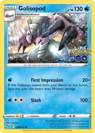 Golisopod 026/078 - Pokemon GO Holofoil