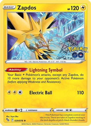 Zapdos 029/078 - Pokemon GO Reverse Holofoil
