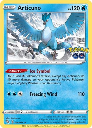 Articuno 024/078 - Pokemon GO Holofoil