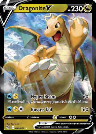 Dragonite V 049/078 - Pokemon GO Holofoil