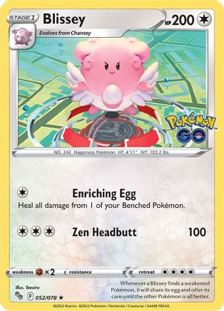 Blissey 052/078 - Pokemon GO Reverse Holofoil
